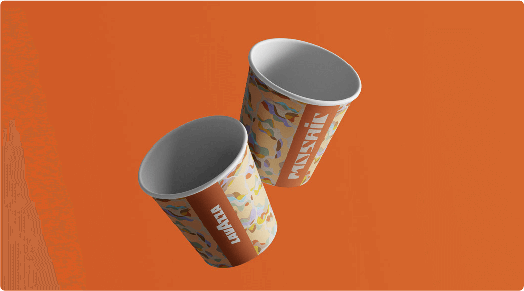 Mosaic takeway cup